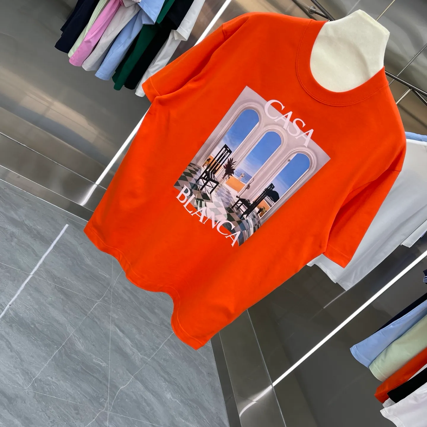 New Arrival Casablanca Classic Series T ～ ， ， 。 ， Classic ， In Stock ！ ：White Black Blue Royal Blue Orange（5 ） Size：S M L XL XXL